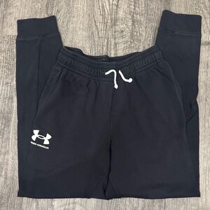 Under Armour Black Joggers with White Logo